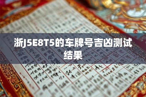 浙J5E8T5的车牌号吉凶测试结果