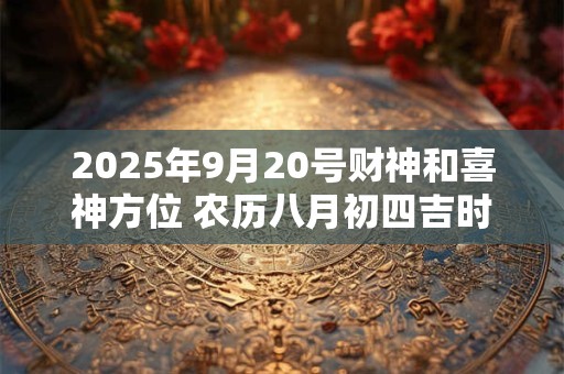 2025年9月20号财神和喜神方位 农历八月初四吉时查询