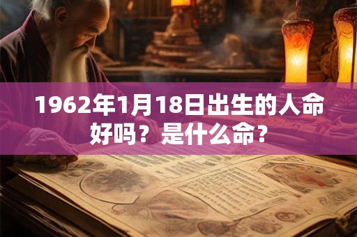 1962年1月18日出生的人命好吗？是什么命？