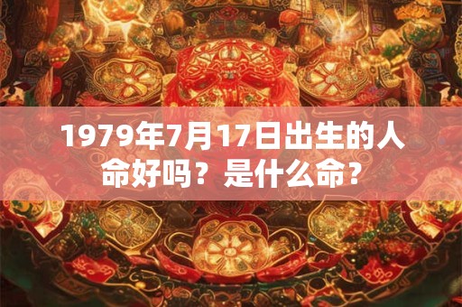 1979年7月17日出生的人命好吗？是什么命？