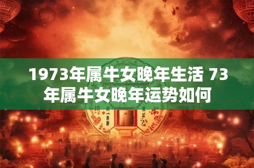 1973年属牛女晚年生活 73年属牛女晚年运势如何
