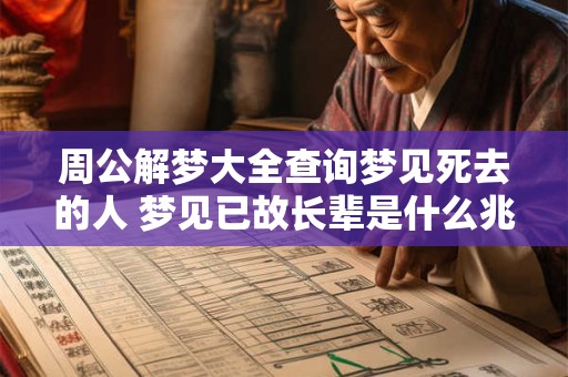 周公解梦大全查询梦见死去的人 梦见已故长辈是什么兆头