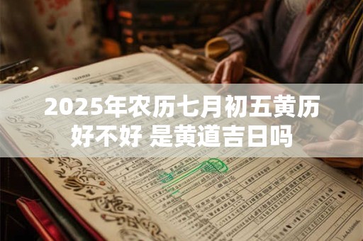 2025年农历七月初五黄历好不好 是黄道吉日吗