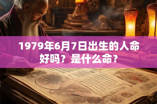 1979年6月7日出生的人命好吗？是什么命？