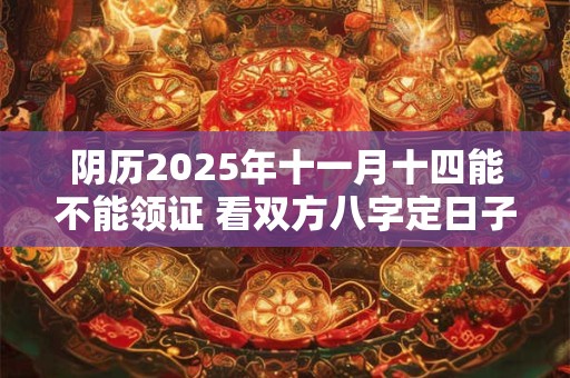 阴历2025年十一月十四能不能领证 看双方八字定日子