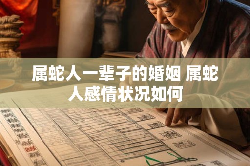 属蛇人一辈子的婚姻 属蛇人感情状况如何