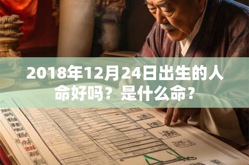 2018年12月24日出生的人命好吗？是什么命？