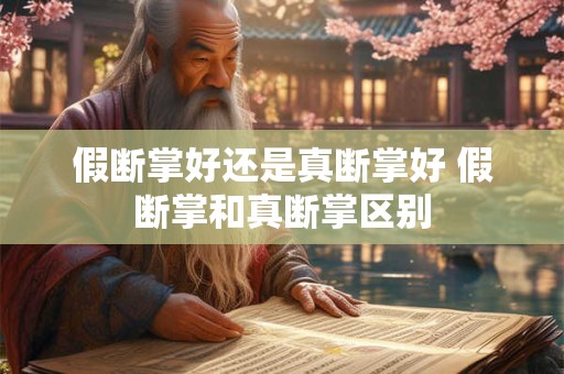 假断掌好还是真断掌好 假断掌和真断掌区别