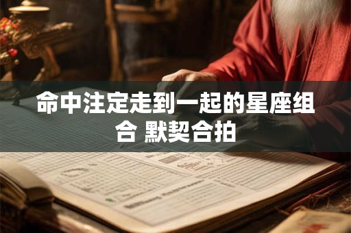 命中注定走到一起的星座组合 默契合拍