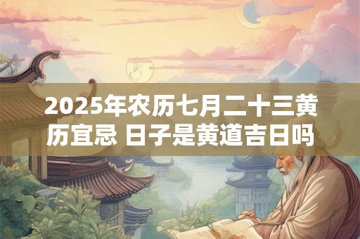 2025年农历七月二十三黄历宜忌 日子是黄道吉日吗