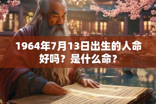 1964年7月13日出生的人命好吗？是什么命？