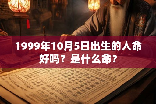 1999年10月5日出生的人命好吗？是什么命？