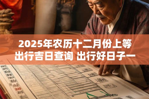 2025年农历十二月份上等出行吉日查询 出行好日子一览表