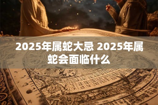 2026年属蛇大忌 2026年属蛇会面临什么