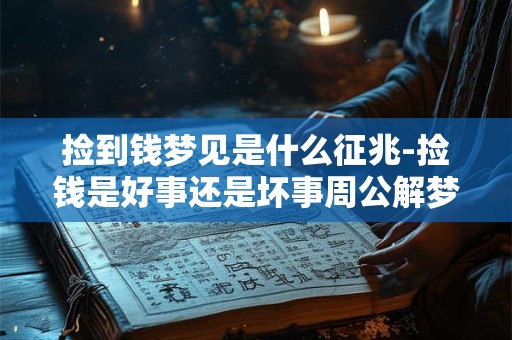 捡到钱梦见是什么征兆-捡钱是好事还是坏事周公解梦