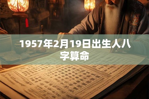 1957年2月19日出生人八字算命