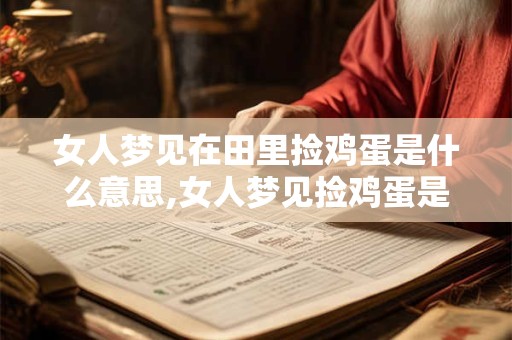 女人梦见在田里捡鸡蛋是什么意思,女人梦见捡鸡蛋是什么预兆