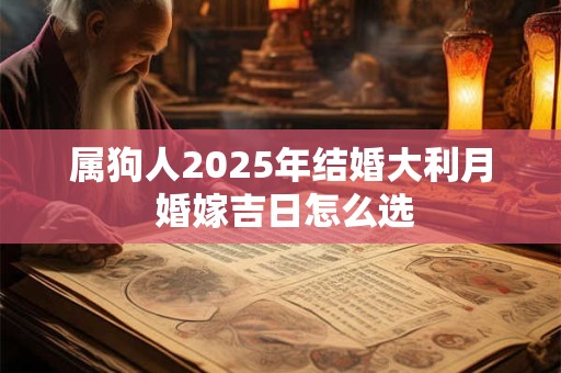 属狗人2025年结婚大利月 婚嫁吉日怎么选 属狗人2025年结婚大利月 婚嫁吉日怎么选
