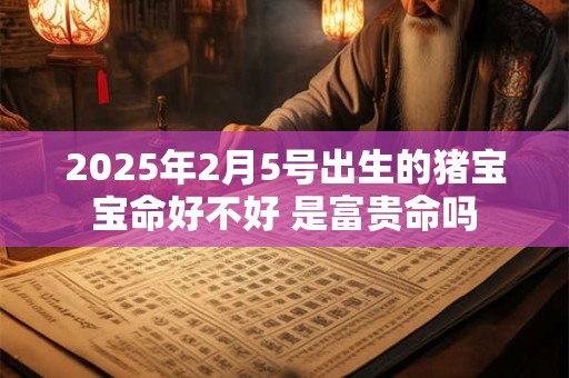 2025年2月5号出生的猪宝宝命好不好 是富贵命吗