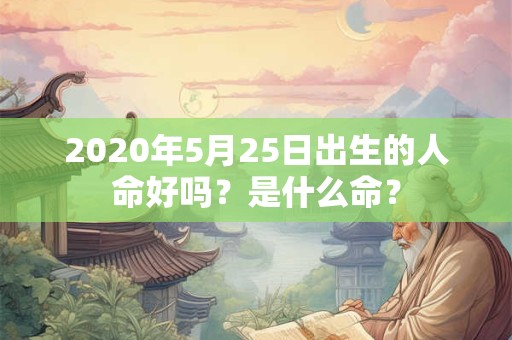 2020年5月25日出生的人命好吗？是什么命？