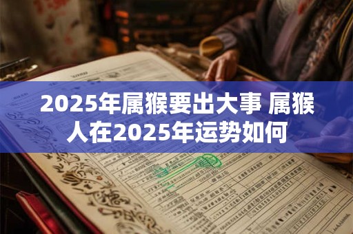2025年属猴要出大事 属猴人在2025年运势如何
