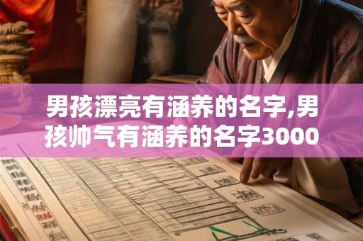 男孩漂亮有涵养的名字,男孩帅气有涵养的名字3000个