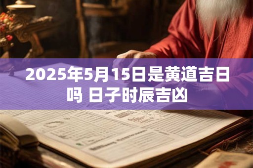 2025年5月15日是黄道吉日吗 日子时辰吉凶