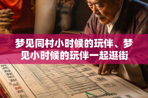 梦见同村小时候的玩伴、梦见小时候的玩伴一起逛街