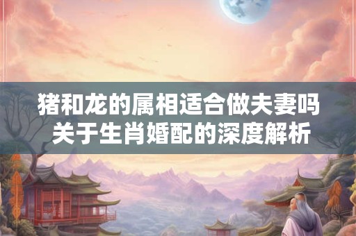 猪和龙的属相适合做夫妻吗 关于生肖婚配的深度解析
