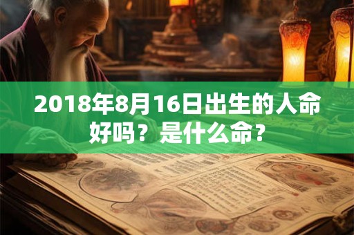 2018年8月16日出生的人命好吗？是什么命？