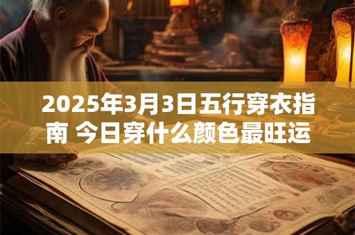 2025年3月3日五行穿衣指南 今日穿什么颜色最旺运