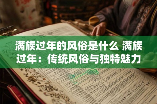 满族过年的风俗是什么 满族过年:传统风俗与独特魅力的融合 满族过年的风俗是什么 满族过年:传统风俗与独特魅力的融合