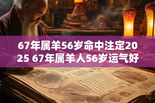 67年属羊56岁命中注定2025 67年属羊人56岁运气好吗