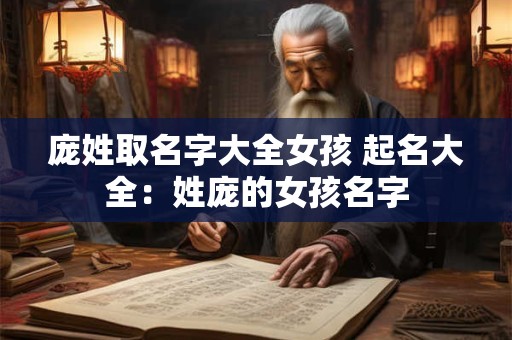 庞姓取名字大全女孩 起名大全：姓庞的女孩名字
