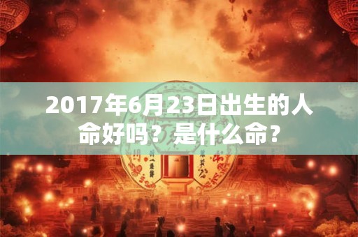 2017年6月23日出生的人命好吗？是什么命？