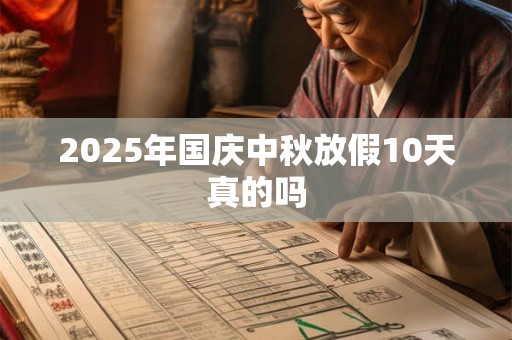 2025年国庆中秋放假10天真的吗