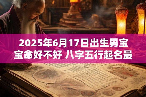 2025年6月17日出生男宝宝命好不好 八字五行起名最全款
