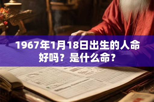 1967年1月18日出生的人命好吗？是什么命？