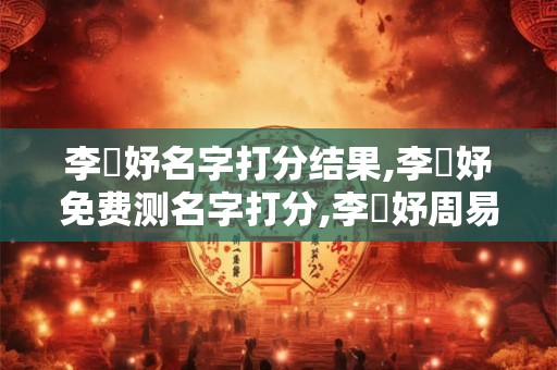 李芓妤名字打分结果,李芓妤免费测名字打分,李芓妤周易免费测名字打分