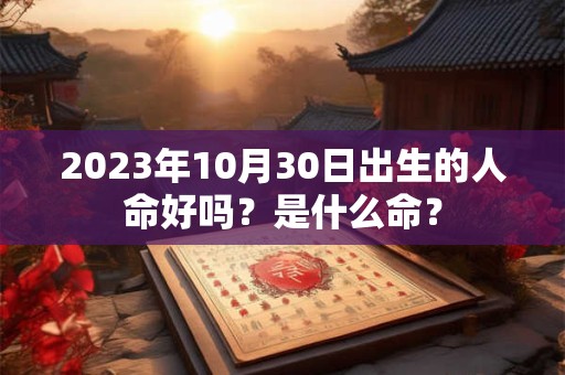 详细阅读:2023年10月30日出生的人命好吗?是什么命? 2023年10月30日出生的人命好吗?是什么命?