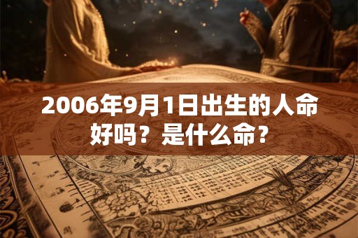 2006年9月1日出生的人命好吗？是什么命？