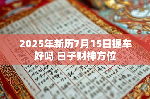 2025年新历7月15日提车好吗 日子财神方位
