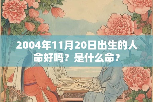 2004年11月20日出生的人命好吗？是什么命？