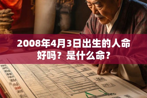 2008年4月3日出生的人命好吗？是什么命？