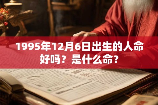 1995年12月6日出生的人命好吗?是什么命? 1995年12月6日出生的人命好吗?是什么命?