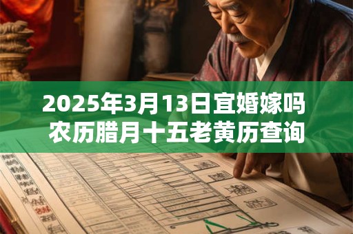 2025年3月13日宜婚嫁吗 农历腊月十五老黄历查询
