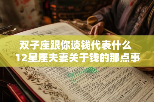 双子座跟你谈钱代表什么 12星座夫妻关于钱的那点事