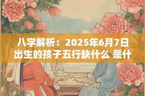 八字解析：2025年6月7日出生的孩子五行缺什么 是什么命