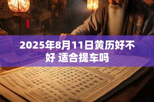 2025年8月11日黄历好不好 适合提车吗