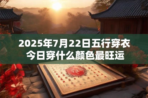 2025年7月22日五行穿衣 今日穿什么颜色最旺运 2025年7月22日五行穿衣 今日穿什么颜色最旺运